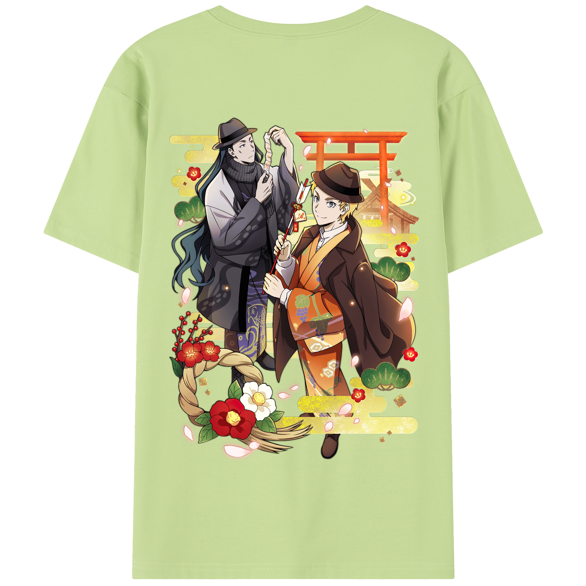 （画像用） 文豪ストレイドッグス Bungo Stray Dogs 綿100％半袖Tシャツ（背面プリント）